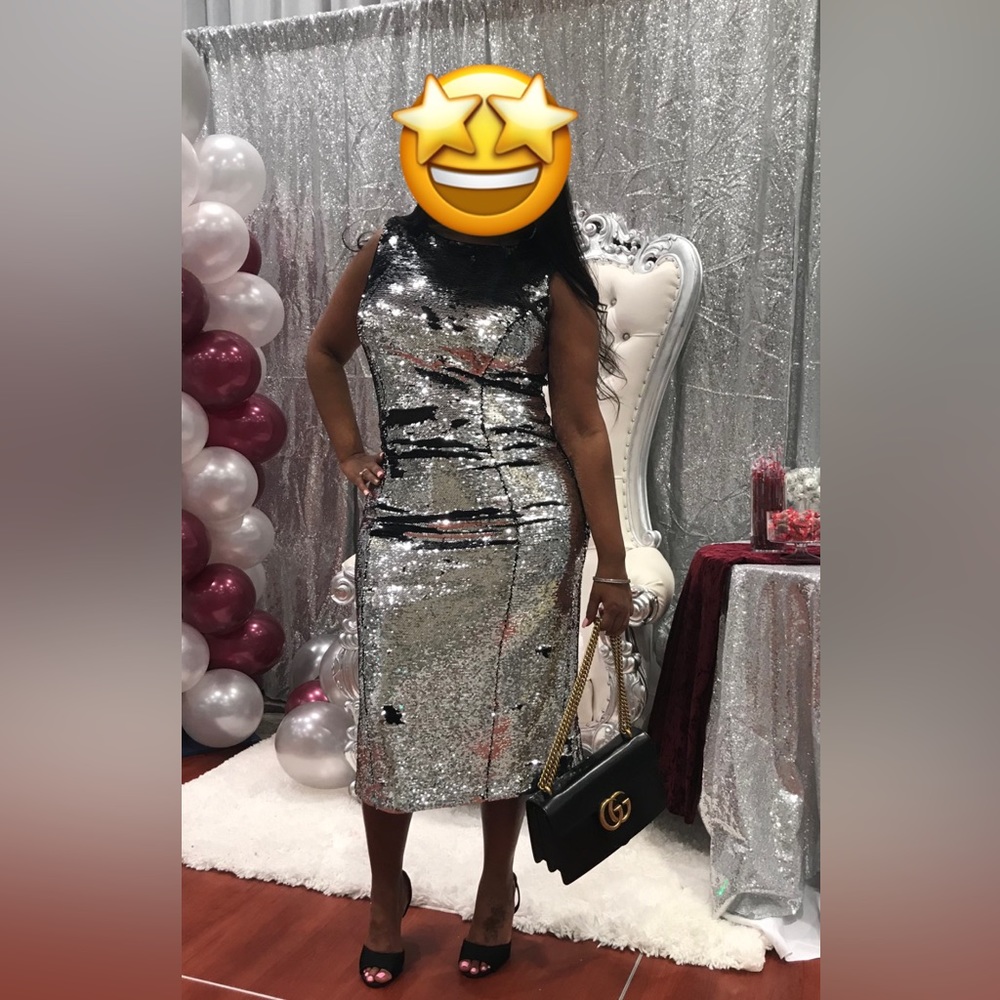 Sequin midi dress